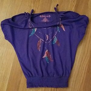 Girls Mudd cold shoulder top size 6X